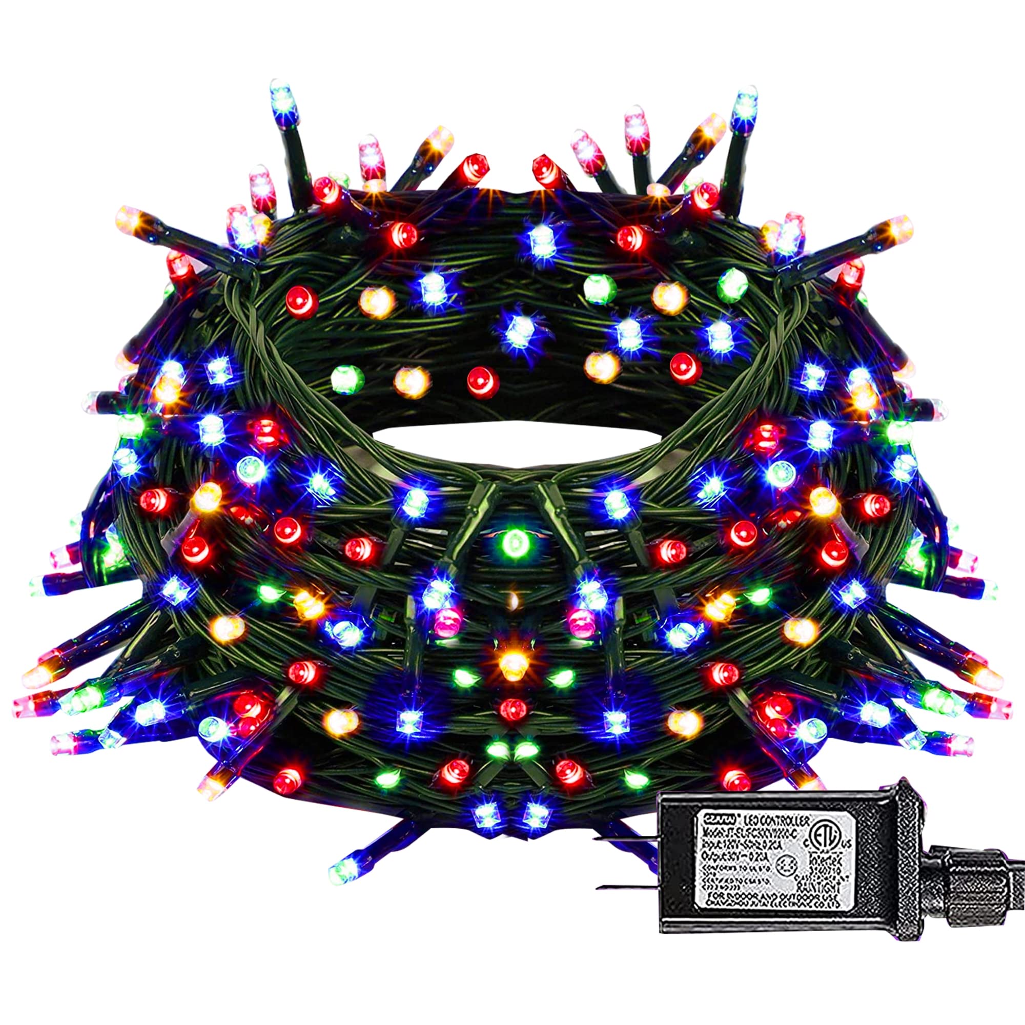 100 LED 33 FT Christmas String Lights, 8 Modes(Multi-Colored)